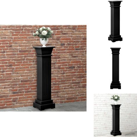 Support pilier classique carré pour plantes Noir 17x17x66cm MDF - Support Plante - Pied Plante - Jardinière - Décoration Intérieure - Mobilier Extérieur (1/5)