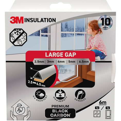 Joint D'isolation Premium Pour Grands Espaces De 2,5 - 6,5 Mm, Blanc, 6 M