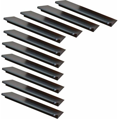 10x Küchenschrank-Türknöpfe, Kleiderschrank-Schubladengriffe, Schlafzimmermöbelgriffe, 64 mm Lochabstand, Aluminium, mit Schrauben