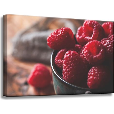 Leinwanddruck „Rote Himbeere Küche“ 60 x 40 cm