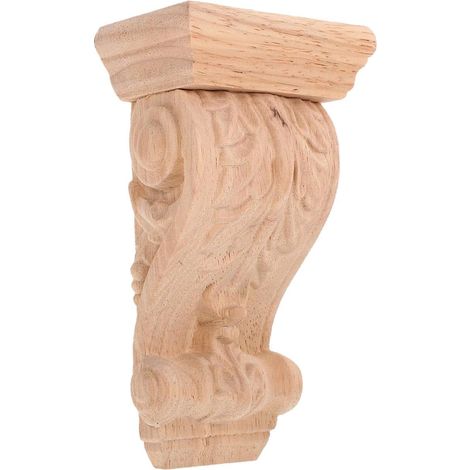 Console en bois, moulures pour étagères, corbels pour étagères, supports d'étagères, décoration de maison de ferme, style vintage, 1, 10 cm × 18 cm × 6 cm (1/5)