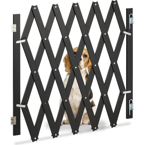 Ausziehbares hundegitter schwarz