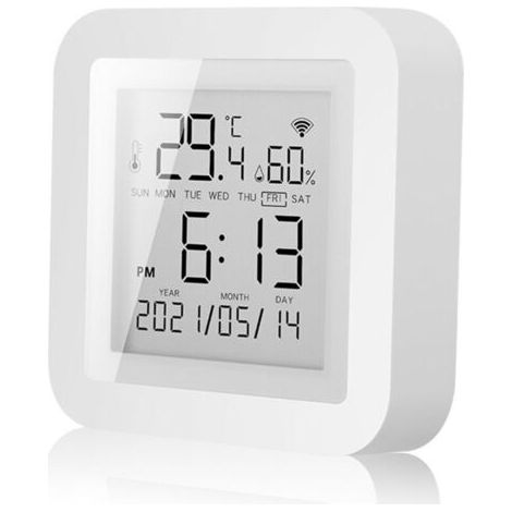Drahtloser WLAN-Graffiti-Temperatur- und Feuchtigkeitssensor, elektronisches Trocken-/Feuchtthermometer, intelligentes digitales Display.