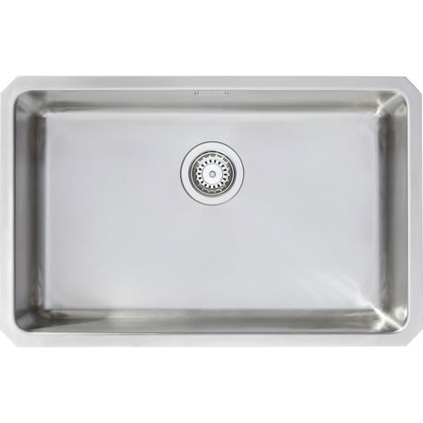 Prima+ R25 1.0 Bowl Undermount Extra Large Kitchen Sink with Waste Kit 700mm L x 450mm W - Stainless Steel
