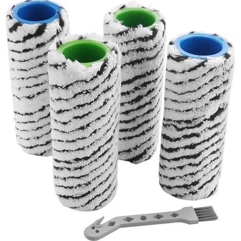 Accessoire pour aspirateur,Lot de 4 Brosses à Rouleaux pour FC7 FC7 Premium FC5 FC5 Premium FC3 PièCes de Nettoyeur de Sol (1/4)
