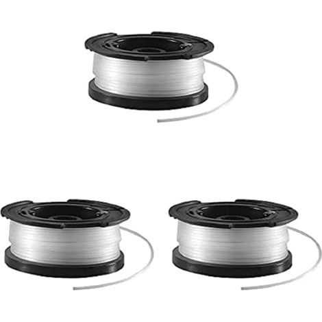 Lot de 3 bobines de rechange en nylon pour tête de coupe BLACK+DECKER AF-100-3ZP, fil de coupe pour gazon (1/3)