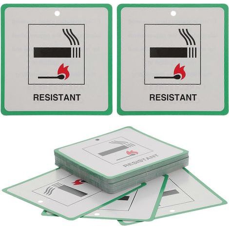 50 Brandschutzetiketten für Möbel – Brandschutzwarnetiketten – 9 x 9 cm (1/4)