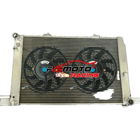 Radiador de aluminio, refrigeración mejorada, construcción duradera, radiador y ventilador. (1/2)