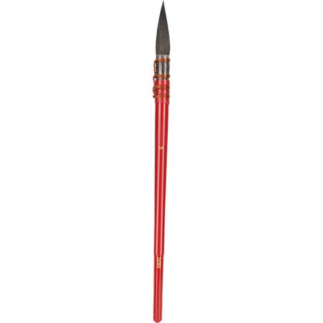 Watercolor Paint Brush Squirrel Hair Tip Red Handle Hand Tie Iron Circle Acrylic Artist SupplyRed No. 5 (1/5)