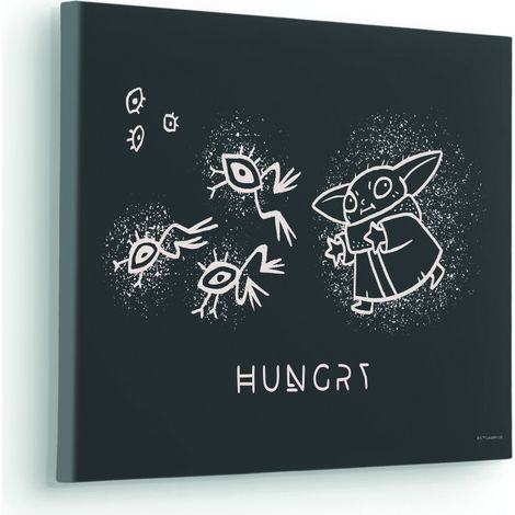 Tableau mural The Mandalorian Grogu Snackin' 30x40 cm (1/5)