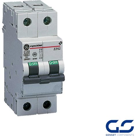 Interruptor Magnetotérmico 2P 10A curva B 6KA General Electric 672155 EAN 541365672155