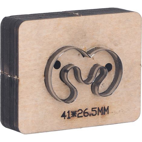 Numéro 3 forme cuir poinçonnage découpe en forme de bois caoutchouc poinçon coupe moule 41x26.5mm (1/5)
