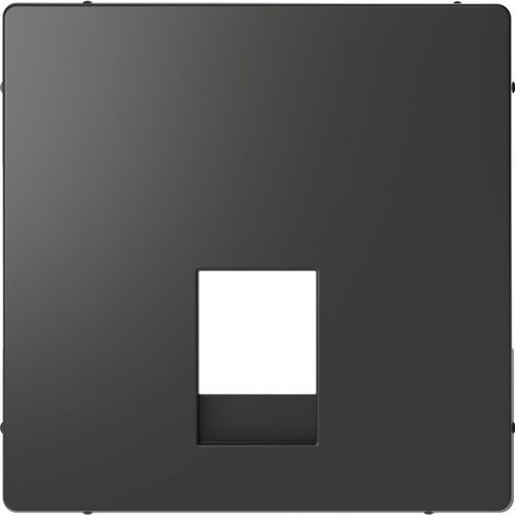 Couvercle pour le mécanisme de la prise téléphonique en polycarbonate mat de couleur anthracite ELEGANCE