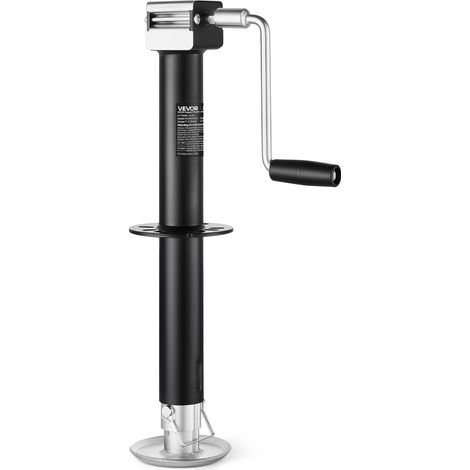 VEVOR Cric per Rimorchio a Telaio ad A Carico da 2267 kg, Corsa Verticale di 381 mm, Cric per Rimorchio con Gamba di Caduta Regolabile a 7 Livelli Compatibile con Trapano a Batteria, per Camper