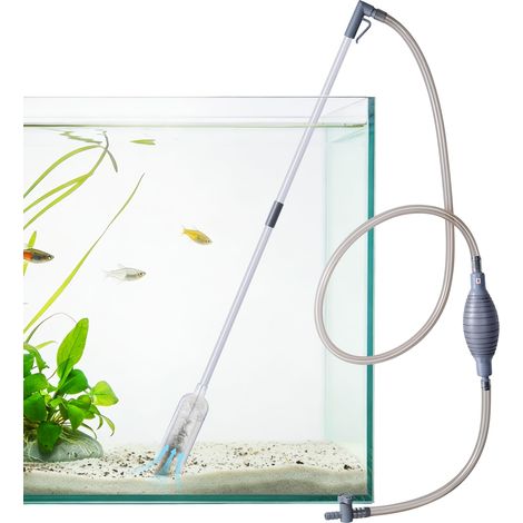 Nettoyeur d’Aquarium 3‑en‑1, Aspirateur de Gravier Réglable, Kit Siphon pour Aquarium, Changeur d’Eau et Lave‑Sable avec Tuyau de Siphon Manuel et Tube Rallonge (1/5)