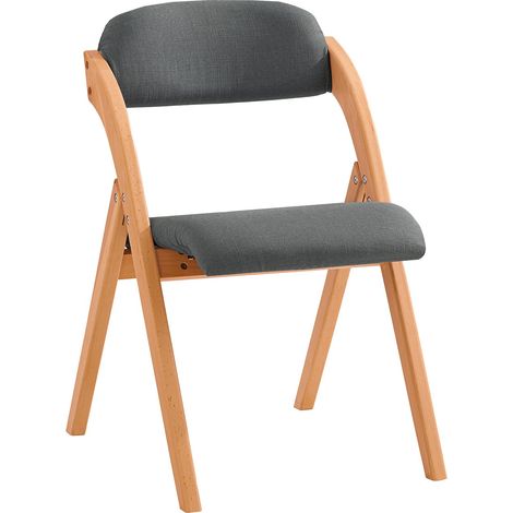 Silla Plegable de Madera con Asiento y Respaldo Tapizado Sillón para Cocina Oficina Gris Oscuro47 x 60 x 77 cm FST92-SG SoBuy ES
