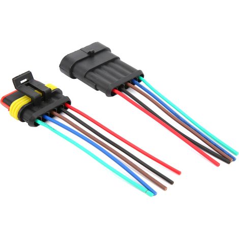 Connecteur électrique étanche auto 4/5/6 broches, 2 kits avec câble 5P (1/5)