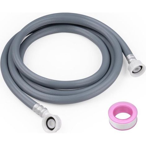 1 Rallonge tuyau 3/4 pouces, nylon et PVC, 2,5 mètres, résistant pression, pour lave-linge et lave-vaisselle (1/5)