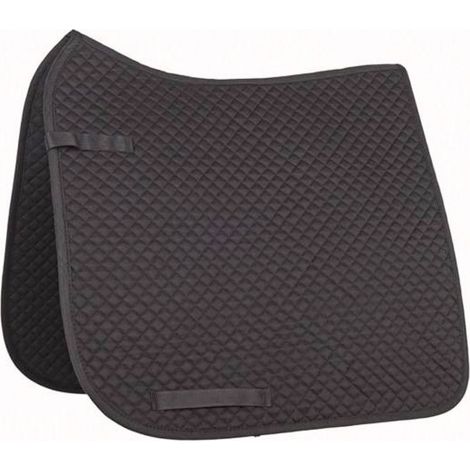 Sottosella dressage a trapuntata piccola e doppio inserto di feltro: Cob/Full, nero (1/5)