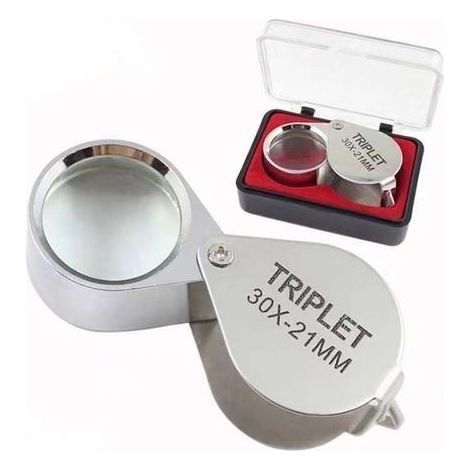 Lente d'ingrandimento da gioielliere 30x con lente illuminata e custodia per leggere, libri, giornali, insetti, hobby (30X)