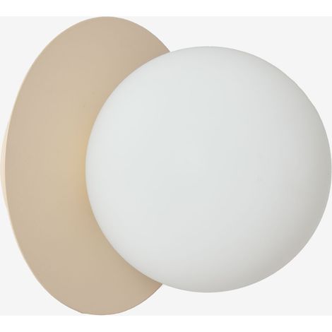 Sklum – Applique de salle de bain en fer et verre – Abat-jour en verre pour lumière douce – Protection IP44 – Culot G9 – Puissance max 20W (1/5)