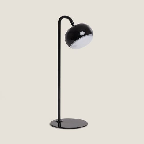 Lámpara de Mesa Metal LED 3W con Batería Recargable USB Tunja Negro