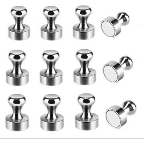 Lot de 12 crochets magnétiques pour gril (11 x 13 mm) - Accessoires de cuisine pour pinces, couverts et spatules - AquaForge (1/5)