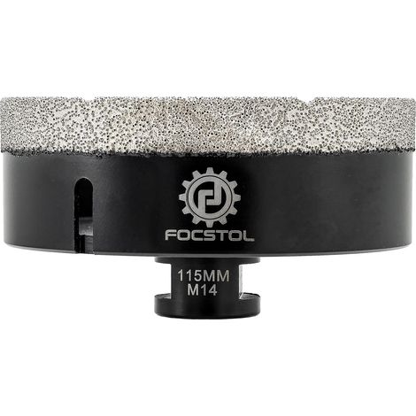 Foret Diamant - 115mm Scie Cloche Diamant Brasée Sous Vide pour Porcelaine Carrelage Céramique Marbre Granit Quartz M14 Filetage (1/5)