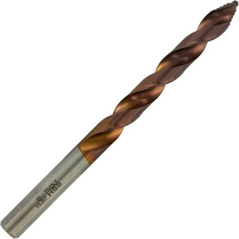 Foret Métaux TSP HSS 3x61 Revêtu Fusio Ti2CN Taillé Meulé Affûtage Smart Point Premium h8 DIN 338