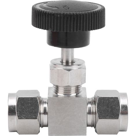 Vanne en acier inoxydable 304, vanne à pointeau haute pression à deux voies pour la régulation du débit d'eau, de gaz et de liquides, Ф3/8 (1/5)