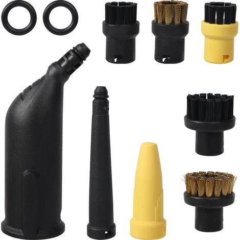 Pour Nettoyeur Vapeur Karcher Sc1 Sc2 Sc3 Sc4 Sc5,Y Compris Buse Courbée Allongée,Brosse Ronde,Buse Pour Crevasses,Joint,Buse Allongée,Buse Courbée,Accessoires De Rechange Pour Karcher-10pcs (1/5)