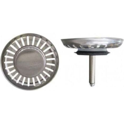 Lot de 2 Bouchons Evier Cuisine - 80mm - Acier Inoxydable 304 SS - Anti-Corrosion - Pour Bonde Evier 80mm - Filtre, Crépine Cuisine Meilleur pour Vidange et Antiblocage