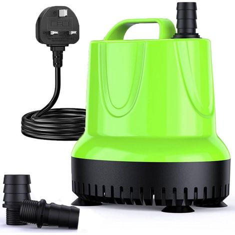 Pompe de fontaine submersible, petite pompe à eaux usées 40 W, 660 GPH, 2 buses, hauteur de refoulement de 2,5 m, ultra silencieuse (1/4)