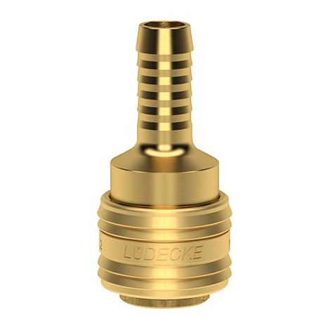 Schnellverschlusskupplung NW 7,2mm, Messing, Serie ES, Tülle 13 LÜDECKE (1/2)