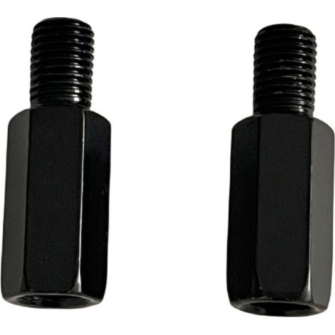 M1043 conversion screw for motorcycle and electric vehicle mirrors, rain guard riser nut, black.