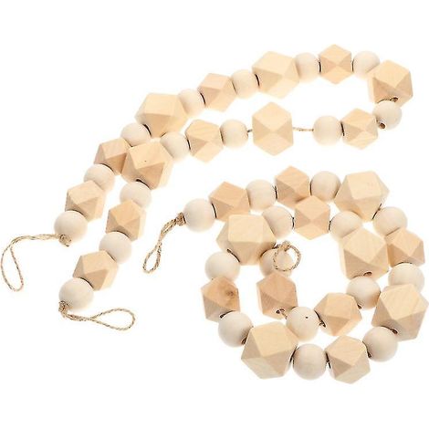 2 perles en bois