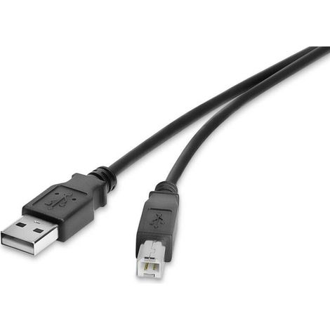 Trywise Câble USB USB 2.0 USB-A mâle, USB-B mâle 1.00 m noir contacts dorés RF-4463070 W648071 (1/3)