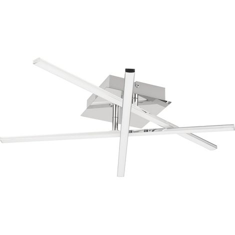 Plafoniera Moderna Lasana 1 Acciaio Cromo 3 Luci Led Integrato 3,5W (1/4)