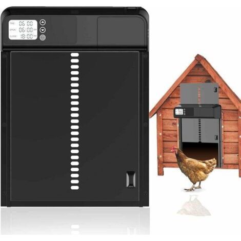 Automatic Waterproof with Light Sensor Chicken Coop Door, Automatic Chicken Coop Door, Automatic Chicken Coop Door with Timer and Aluminum Manual (1/4)