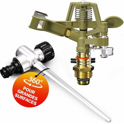 Arroseur irrigateur piquet grandes pelouses vergers grands jardin arroser irriguer 24m (1/5)