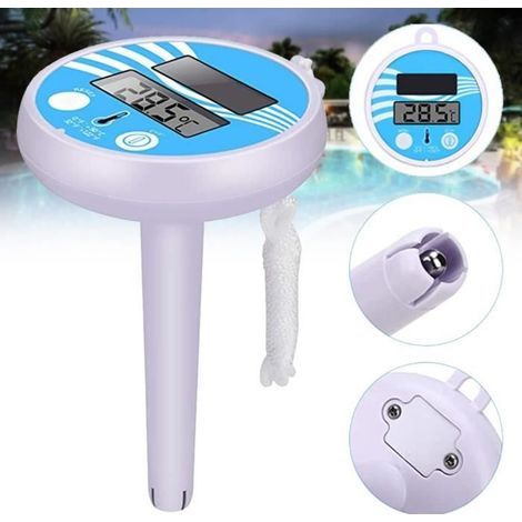 Thermomètre de piscine solaire piscine numérique, durable, anti-oxydation, longue durée de vie, incassable (1/4)