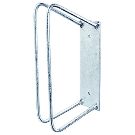 Alberts 692506 Rastrelliera per biciclette singola, disponibile in due versioni, per montaggio a parete, zincata a caldo, portabiciclette con angolo a 45° (1/2)