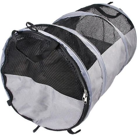 Tube pour animaux Mimigo, cage/abri pour animaux, sac de voyage pour animaux, cage portable, accessoire de voiture pour animaux, léger, sécurisé, anti-griffes, durable, lavable - Gris S (1/5)