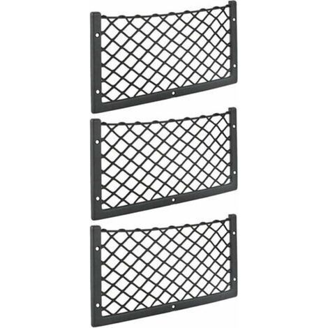 Adatto per Aiperq – Set di 3 reti portaoggetti per auto, 36 x 18 cm – rete elastica in nylon – tenuta super resistente, adatto per furgoni, camper e camion.