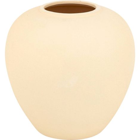 Jarrón bola Rily Cerámica Beige H22cm - Atmosphera créateur d'intérieur