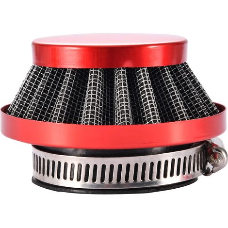 Filtre à air universel rouge 42-44 mm pour deux modèles de quads, motos tout-terrain, karts, pit bikes et buggies des dunes de 49 cc et 47 cc.
