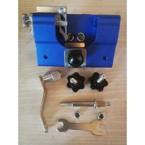 Affûteuse de chaîne de tronçonneuse portable à manivelle, outil de quincaillerie ménager, comprend 1 tête d'affûtage de chaîne (bleue, taille L). (1/5)