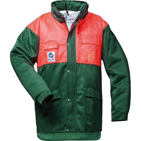 Feldtmann Schnittschutzjacke Buche Gr. S grün/rot (1/2)