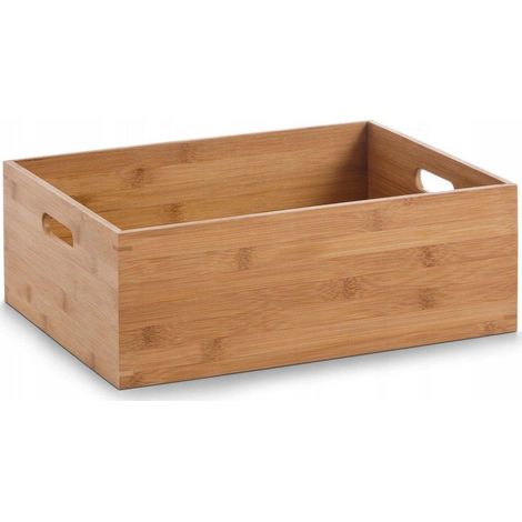Zeller Scatola di raccolta multifunzionale in bambù naturale 40x30x14 cm
