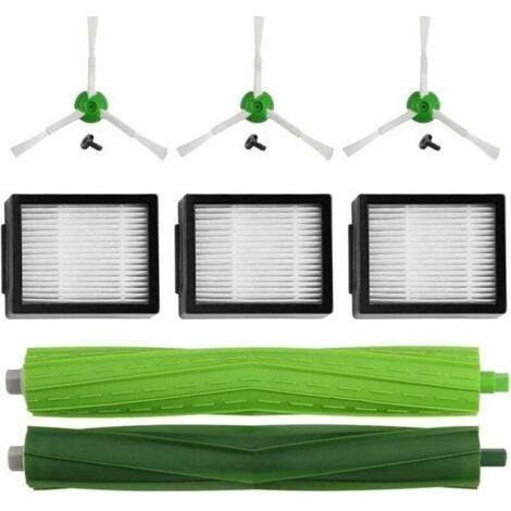 FENOPLASTICAMirtux Pack d'accessoires pour Roomba E5 E6 i3 i3+ i7 j7 j7+ e5154 e5158 Kit de Remplacement Complet pour Pièces de Rechange, brosses latérales, filtres, Rouleaux extracteurs. (1/4)